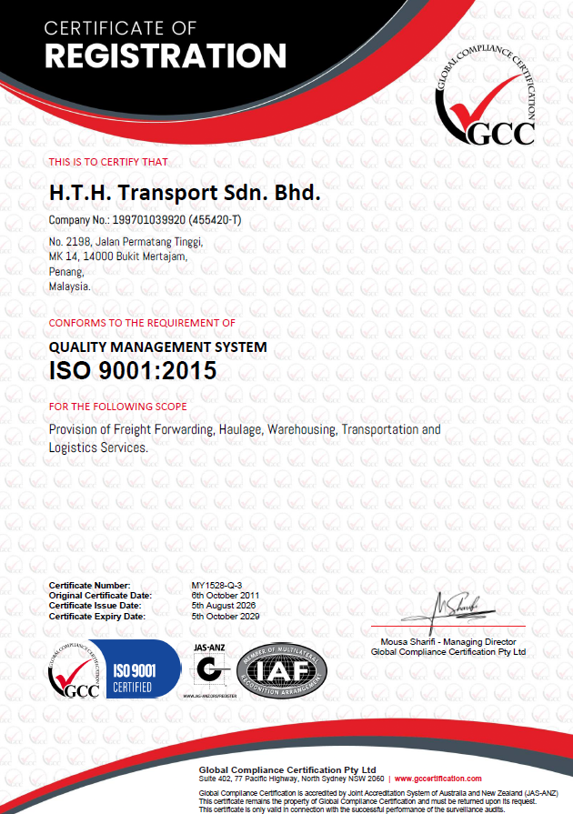ISO 9001 Certification 2026-2029 - HQ